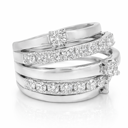 1.49CT Diamond Ring 14k White Gold