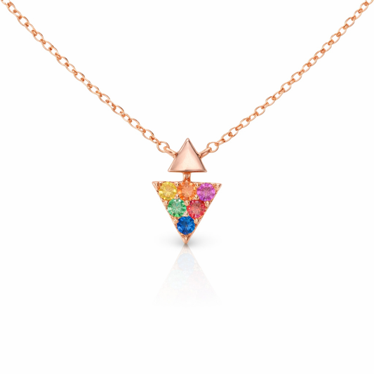 0.20CT Mixed Sapphire 14k Rose Gold Pendant