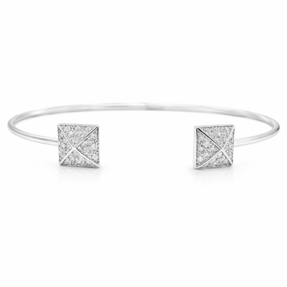 0.33CT Diamond Bangle 14k White Gold