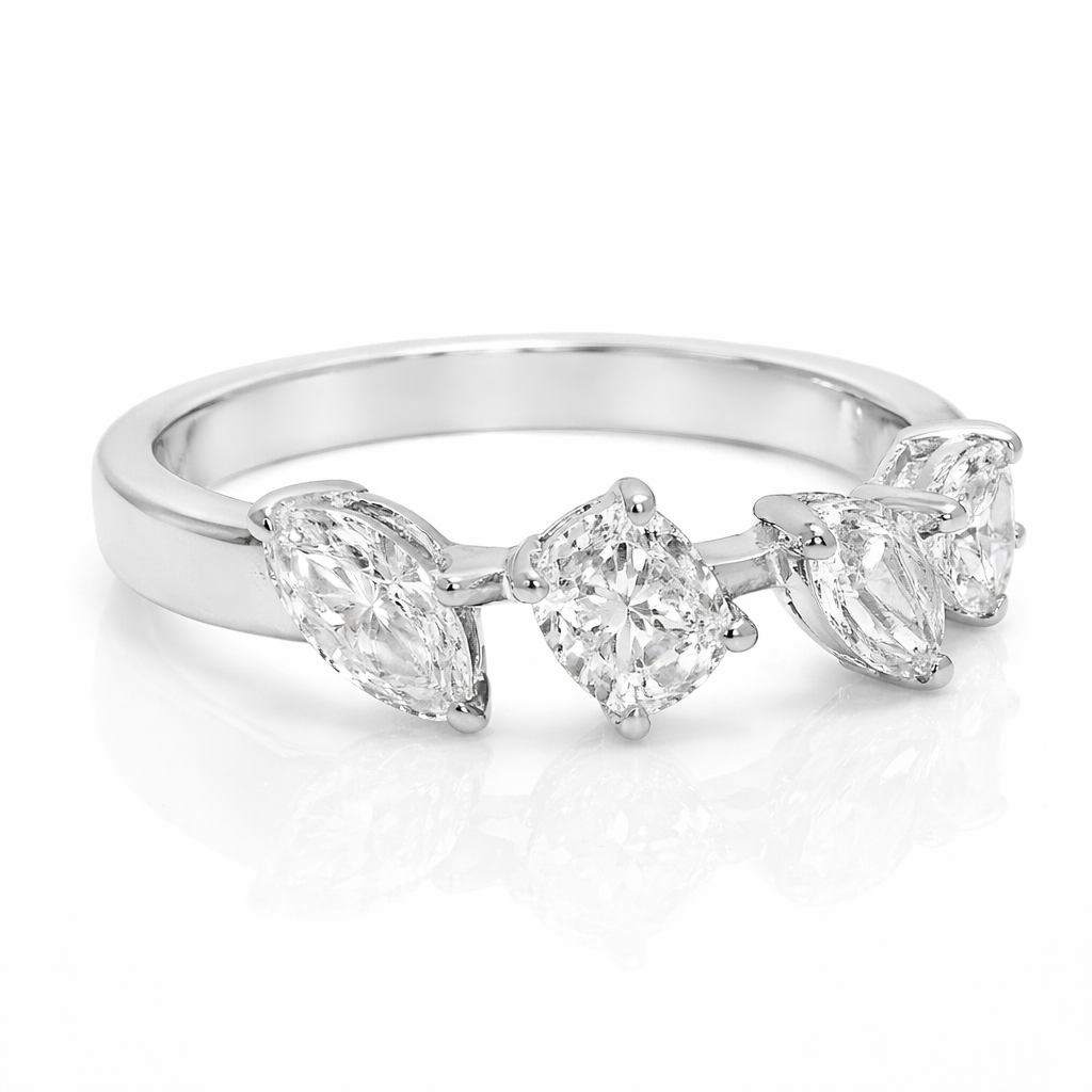 1.56CT Diamond Ring 18K White Gold