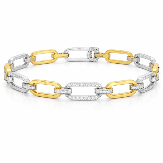 1.12CT Diamond Bracelet 14k Yellow Gold