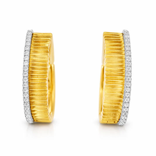 0.14CT Diamond 14k Yellow Gold Earring