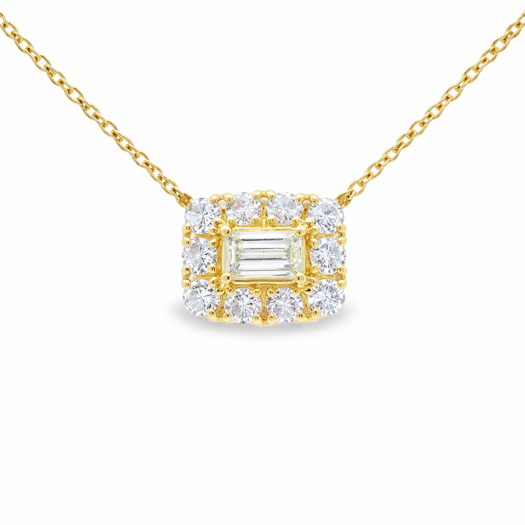 0.50CT Diamond Pendant 18k Yellow Gold