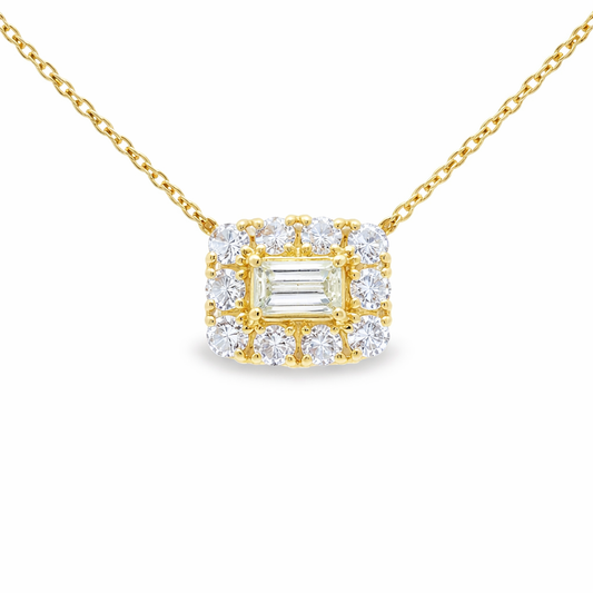 0.50CT Diamond Pendant 18k Yellow Gold