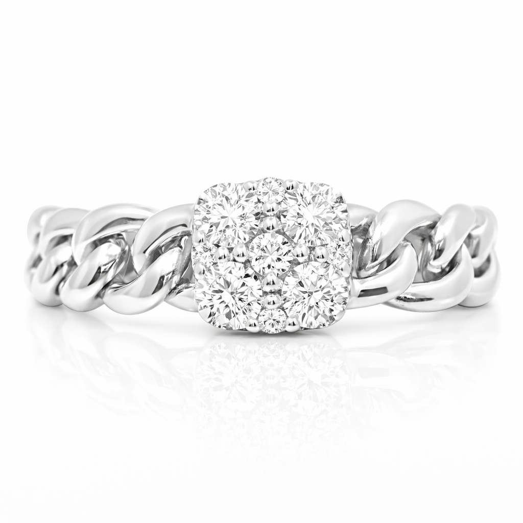 0.40CT Diamond Ring 18k White Gold