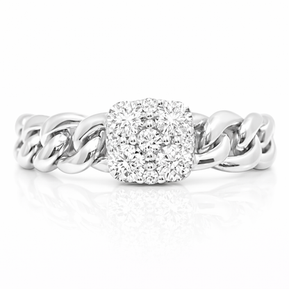 0.40CT Diamond Ring 18k White Gold