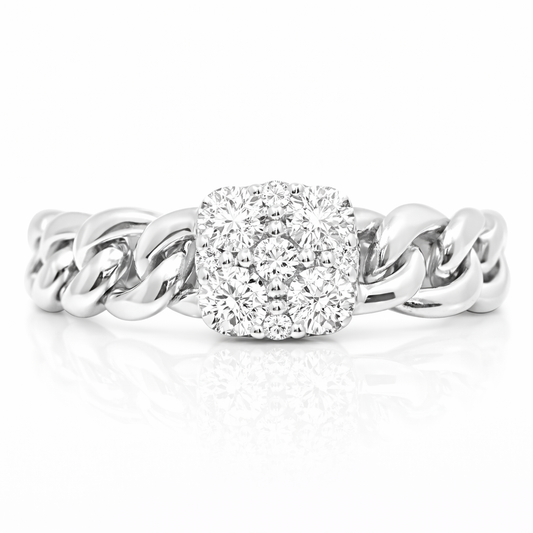 0.40CT Diamond Ring 18k White Gold