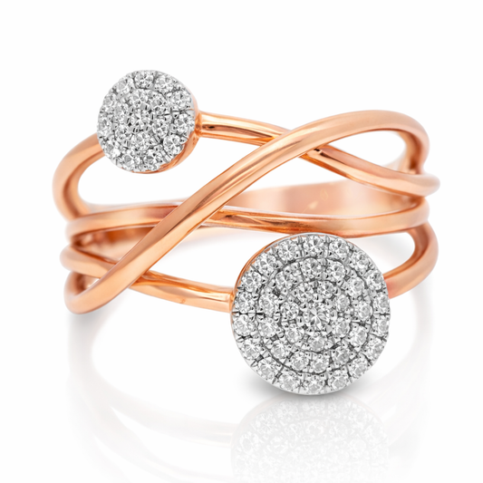 0.19CT Diamond Ring 14k Rose Gold