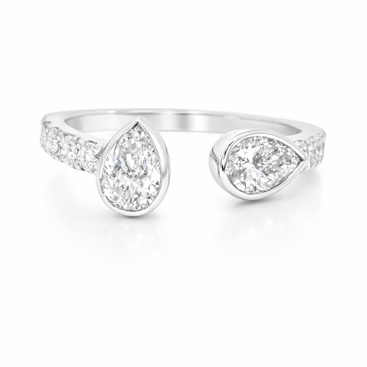 1.09CT Diamond Ring 18k White Gold