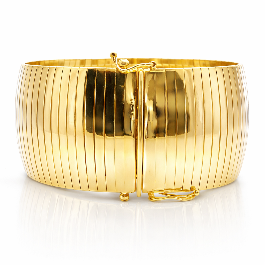 1.86CT Diamond Bangle 14k Yellow Gold