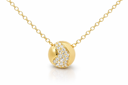 0.21CT Diamond  14k Yellow Gold Pendant