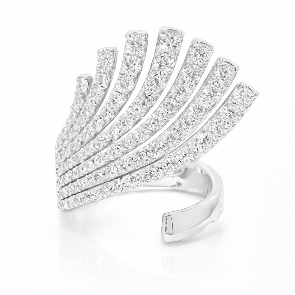 2.60CT Diamond Ring 14k White Gold