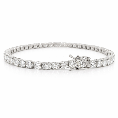 6.41CT Lab Diamond Bracelet 14k White Gold