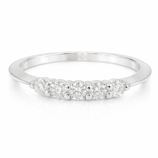 0.20CT Diamond Ring 18k White Gold