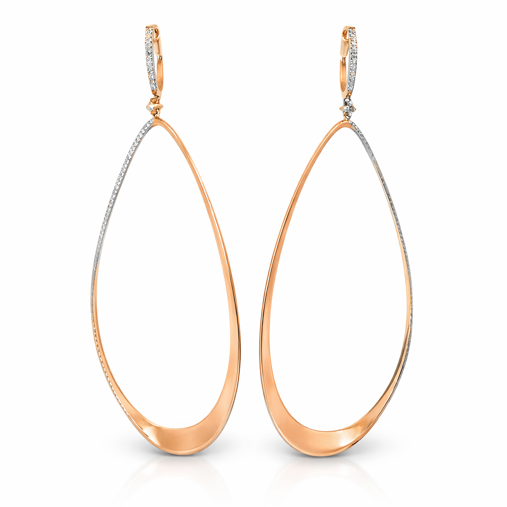 1.27CT Diamond Earring 14k Rose Gold
