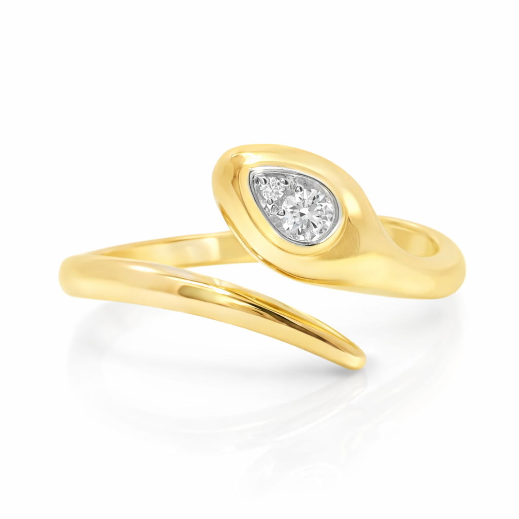 0.07CT Diamond Ring 14k Yellow Gold