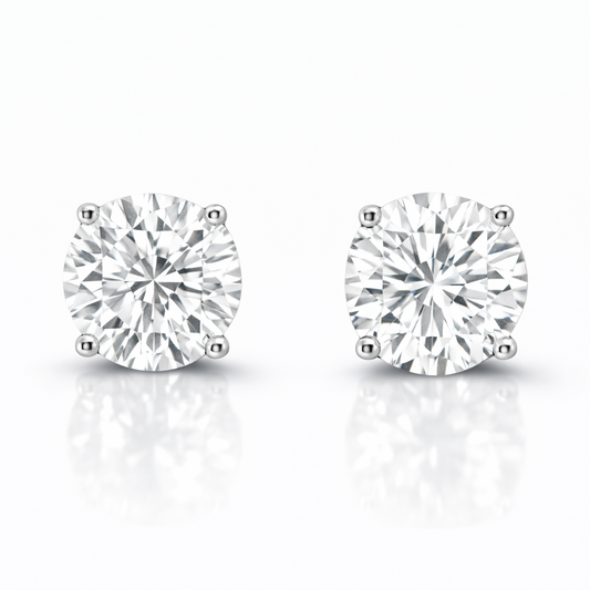 5.01CT Lab Diamond Stud Earring 14k White Gold