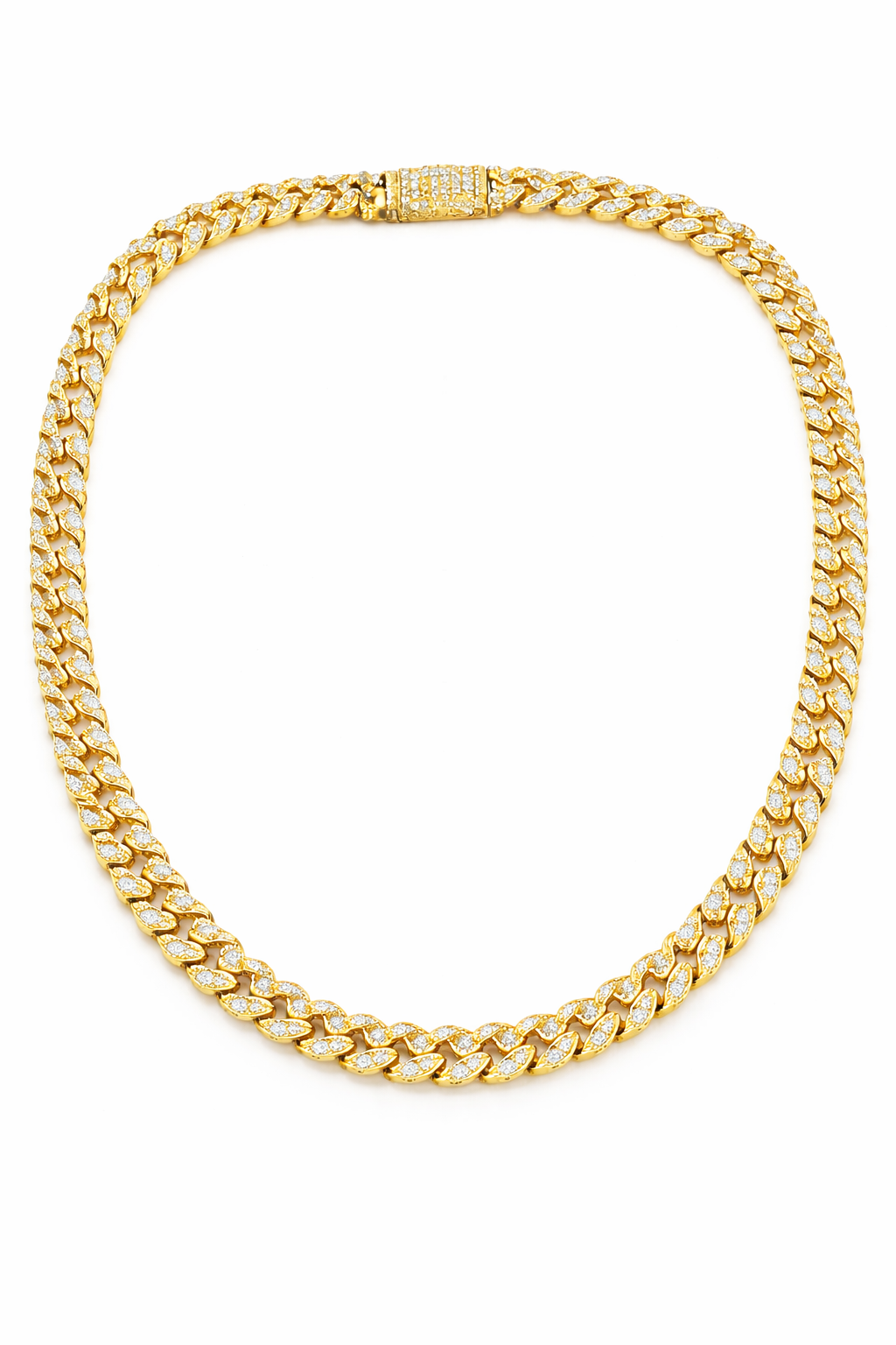 8.31CT Diamond Chain 14k Yellow Gold Necklace
