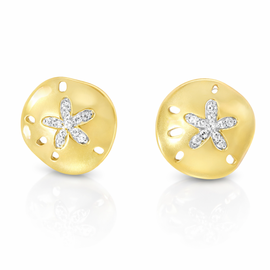 0.12CT Diamond 14k Yellow Gold Earring