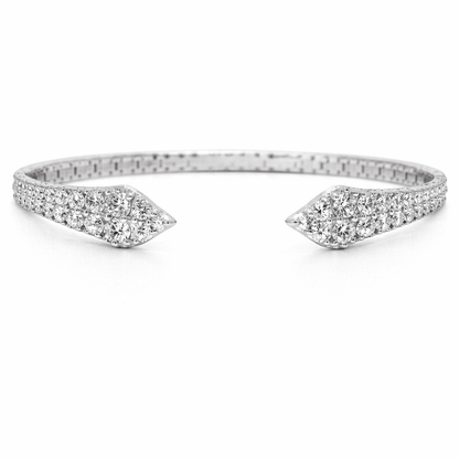 2.62CT Diamond Bangle 18k White Gold