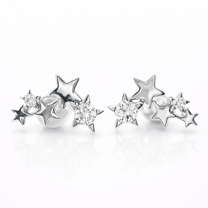 0.21CT Diamond 14k White Gold Earring