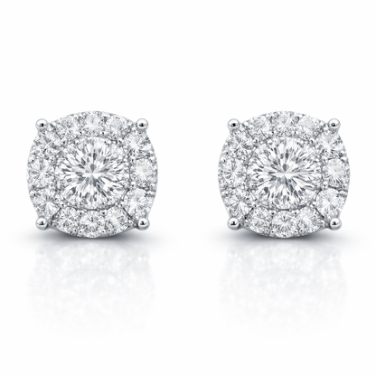 0.40CT Diamond Earring 14k White Gold