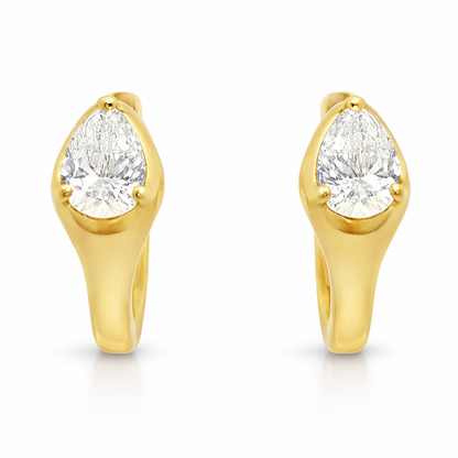 0.47CT  Lab Diamond 14k Yellow Gold Earring