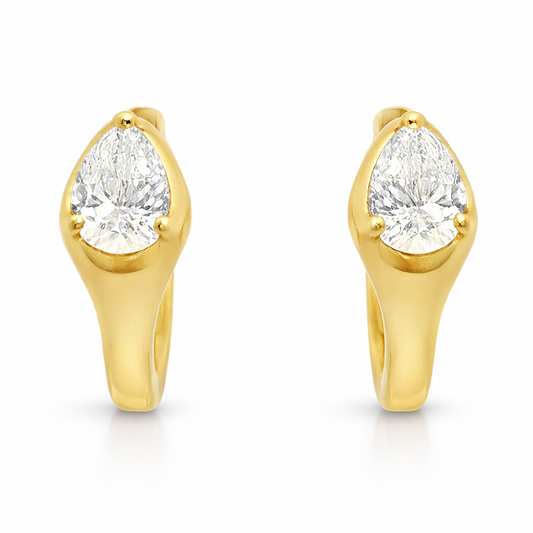 0.47CT  Lab Diamond 14k Yellow Gold Earring