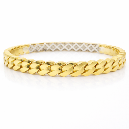 0.82CT Diamond Bangle 14k Yellow Gold