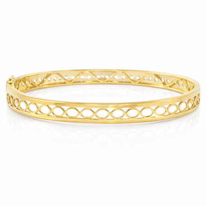 1.90CT Diamond Bangle 14k Yellow Gold