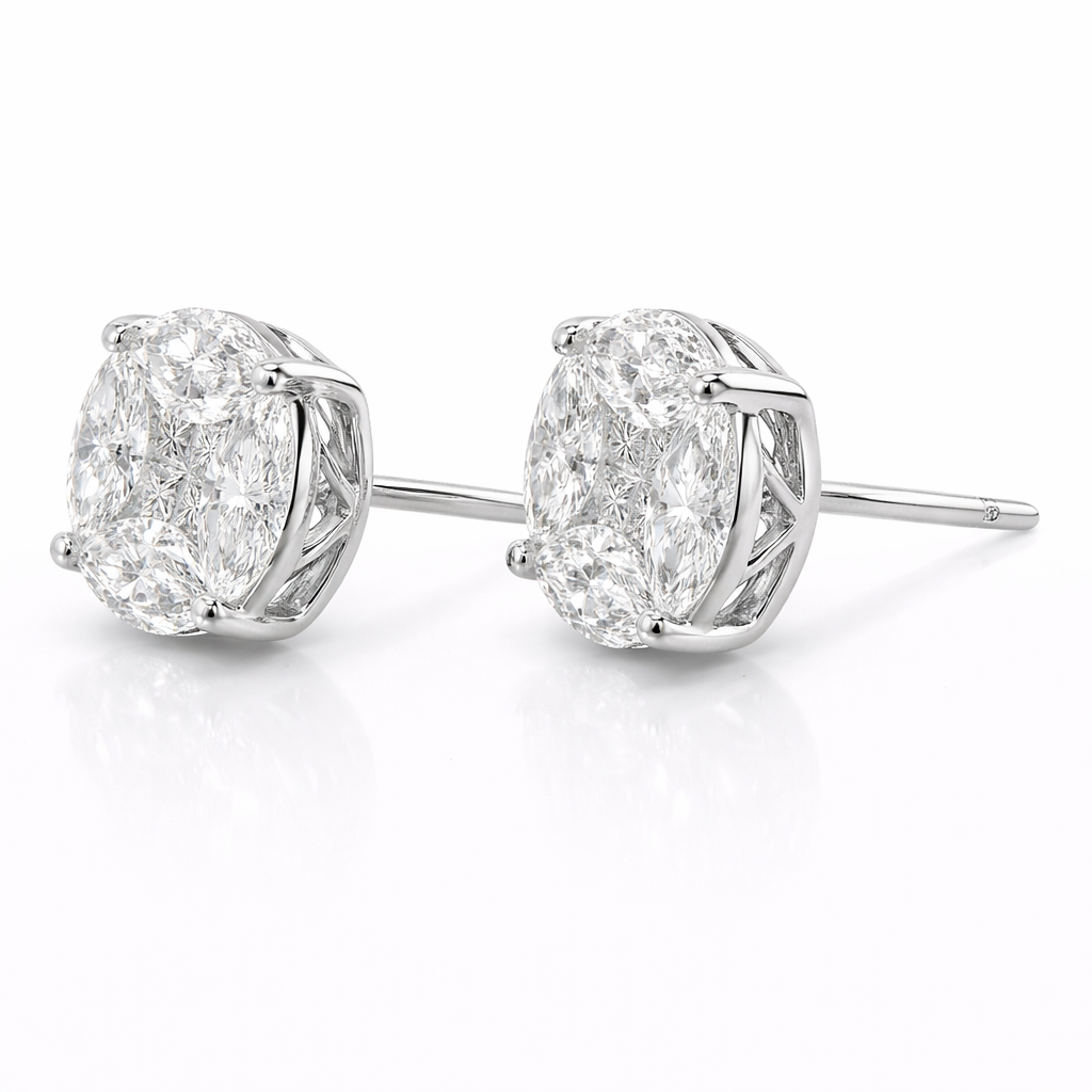 2.69CT Diamond 18k Gold Earring