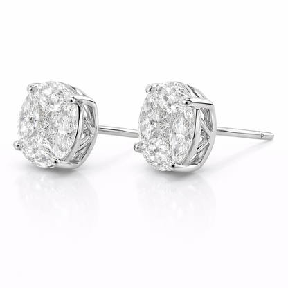 2.69CT Diamond 18k Gold Earring