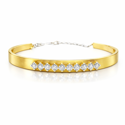 0.40CT Diamond Bangle 14k Gold