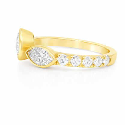 2.39CT Diamond Ring 18k Yellow Gold