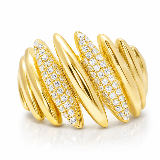 0.22CT Diamond Ring 14k Yellow Gold