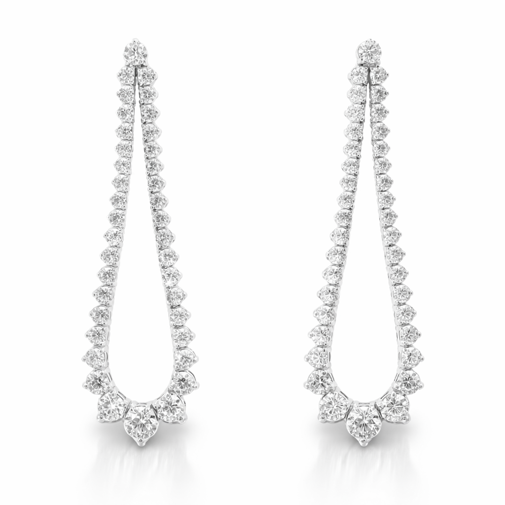 3.29Ct Diamond Earring 14k White Gold
