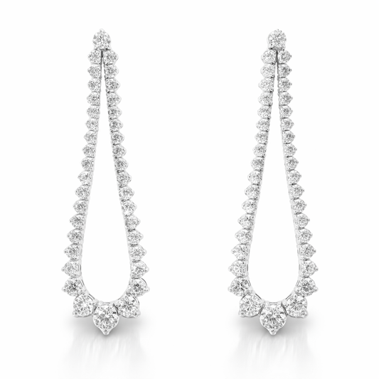 3.29Ct Diamond Earring 14k White Gold