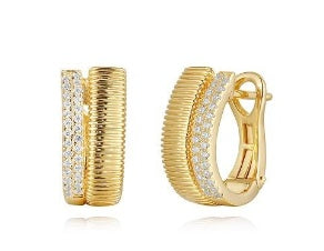 0.20CT Diamond Earrings 14K Yellow Gold