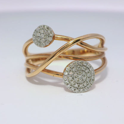 0.19CT Diamond Ring 14k Rose Gold