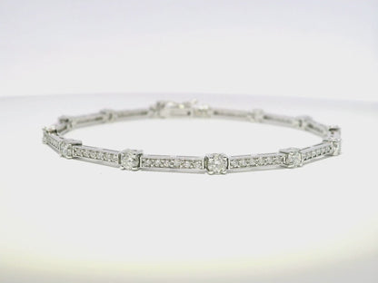 2.71CT Diamond Bracelet 14k White Gold