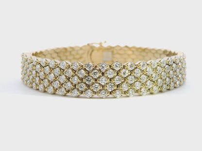 6.15CT Diamond Bracelet 14k Yellow Gold