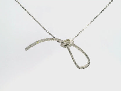 0.70CT Diamond Pendant 14k White Gold