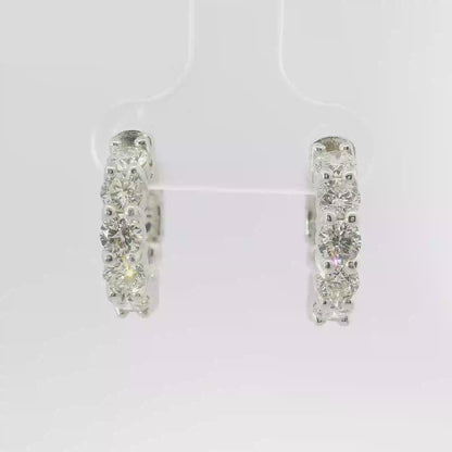 1.58CT Diamond 14k White Gold Earring