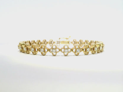 1.06CT Diamond Bracelet 14k Yellow Gold