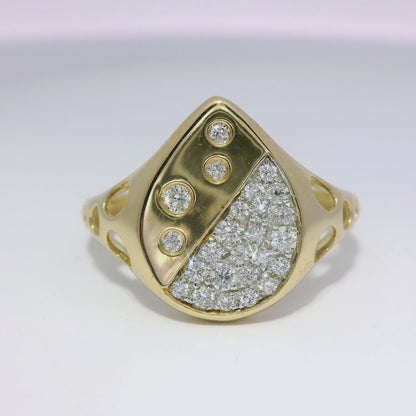 0.27CT Diamond Ring 14k Yellow Gold
