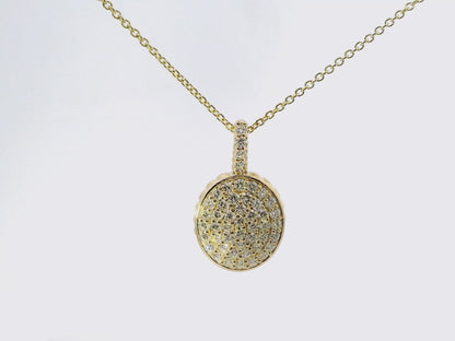 0.97CT Diamond Pendant 14K Yellow Gold