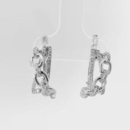 0.38CT Diamond 14K White Gold Earring