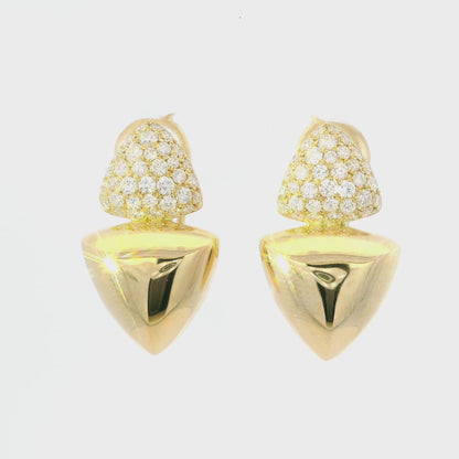 1.02CT Diamond Earring 14k Yellow Gold