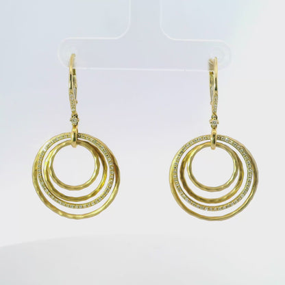 0.47CT Diamond 14k Yellow Gold Earring