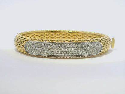 1.84CT Diamond Bangle 18k Yellow Gold